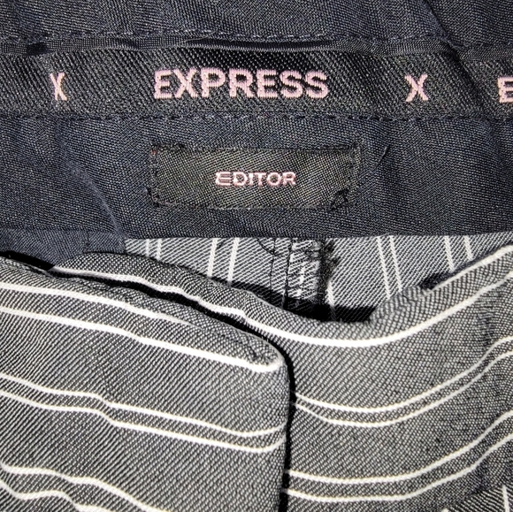 Express Black Pants with White Stripes - Picture 2 of 10